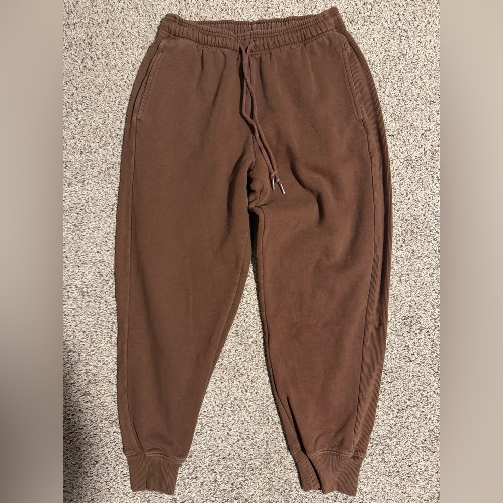 Pink Victoria Secrets Brown cuffed joggers size Medium